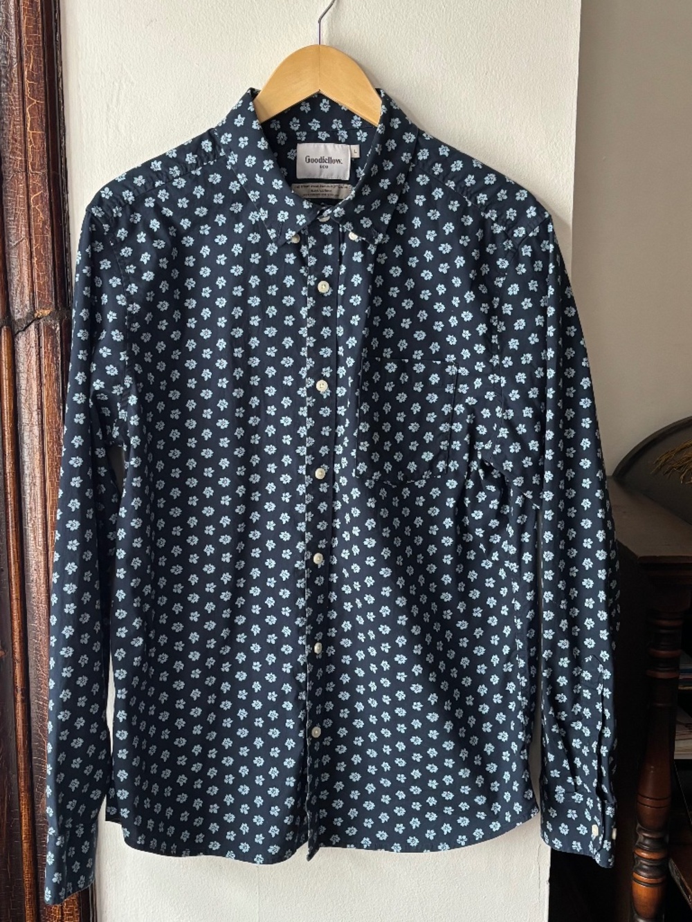 Goodfellow & Co. Floral Button Up Shirt Size L